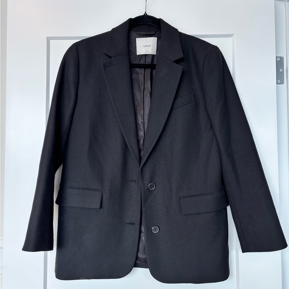 Wilfred Black Single-Breasted Tailored Blazer